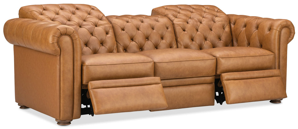 MS - Glover Power Reclining Sofa With Power Headrest - Brown