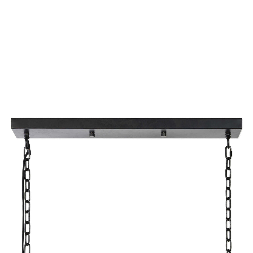 Reading Station - 9 Light Pendant - Bronze / Woodtone