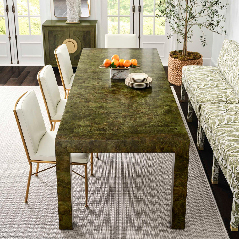 Fretwork - Dining Chair - White / Gold