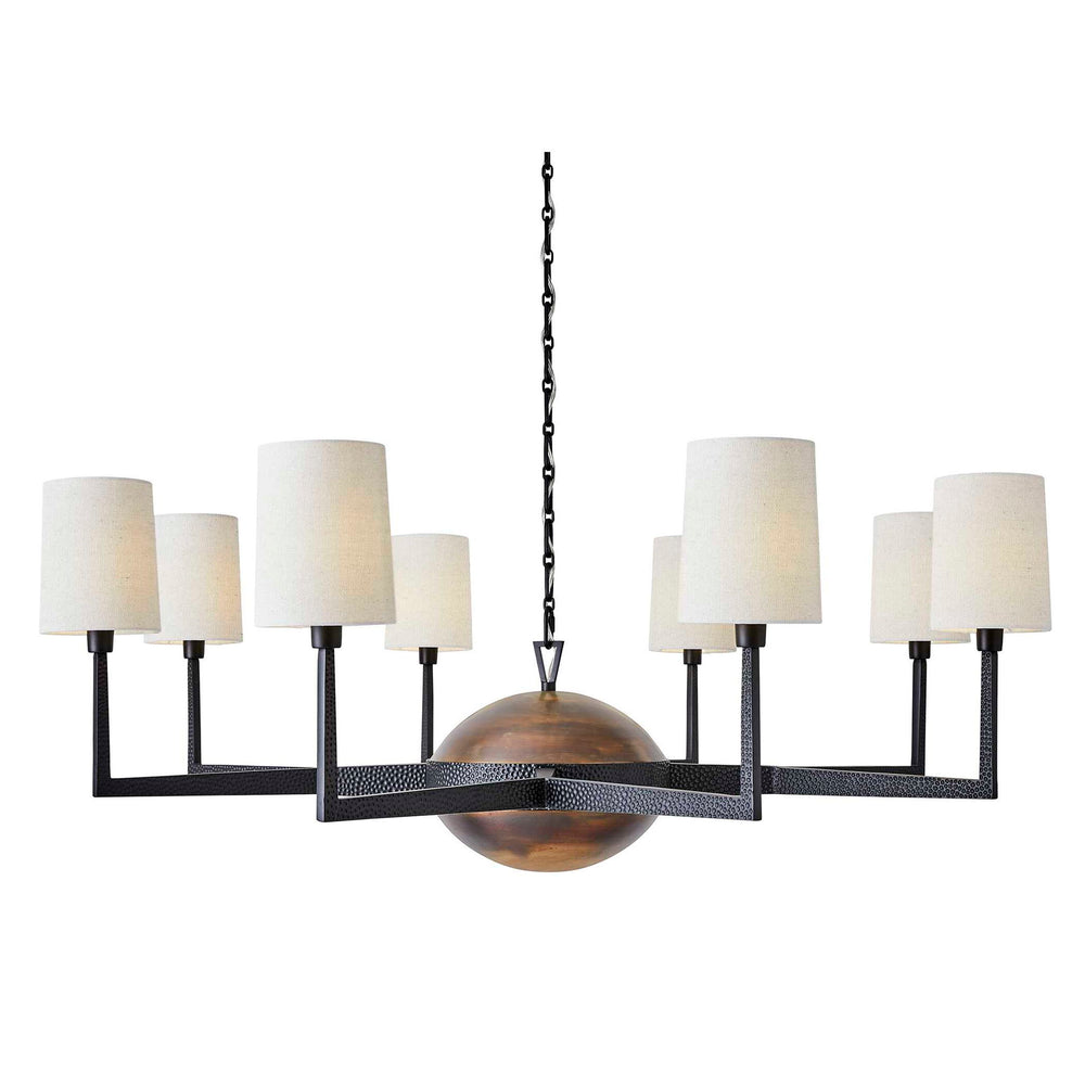 Open Arms - 8 Light Chandelier - Black / Gray