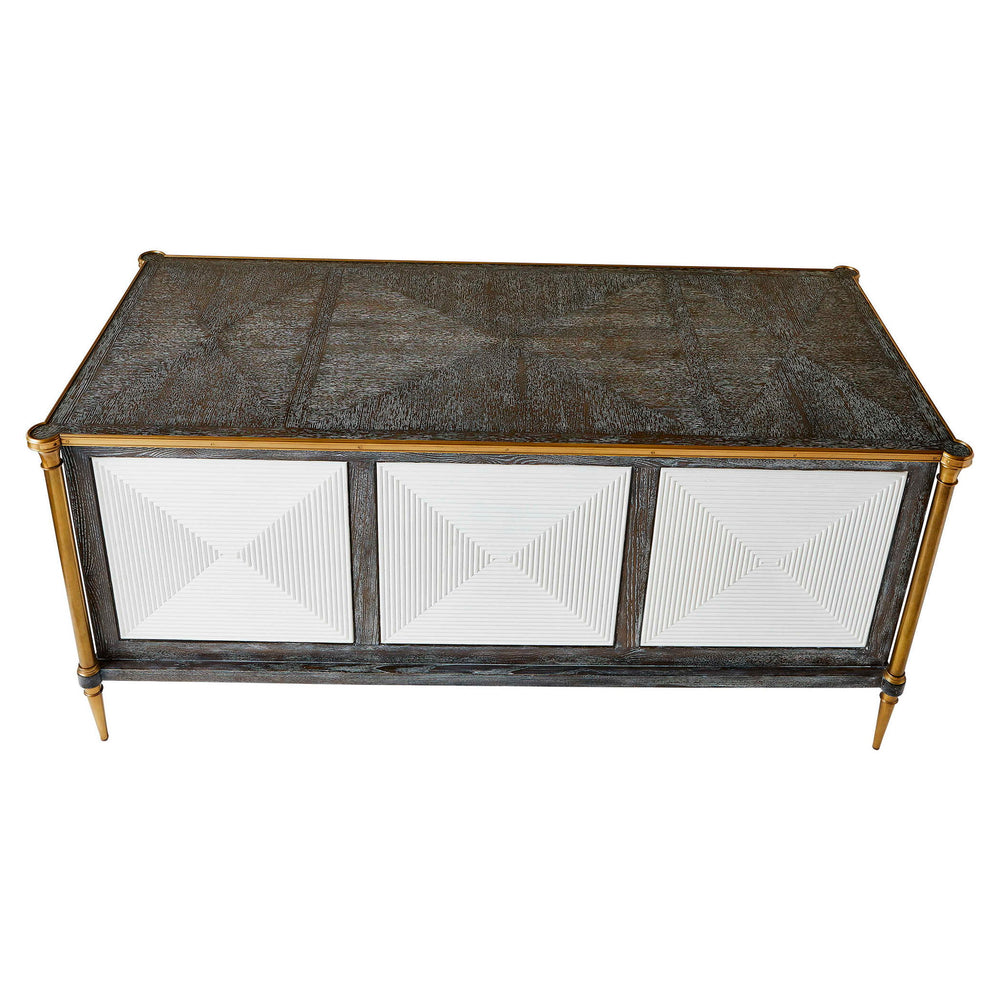 Let It Drop - Desk - Brown / Gold / White
