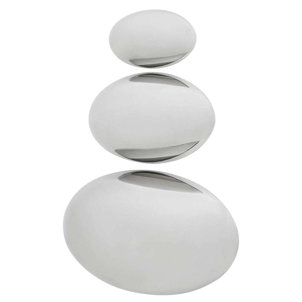 Dew - Metal Wall Decor (Set of 3) - Pearl Silver