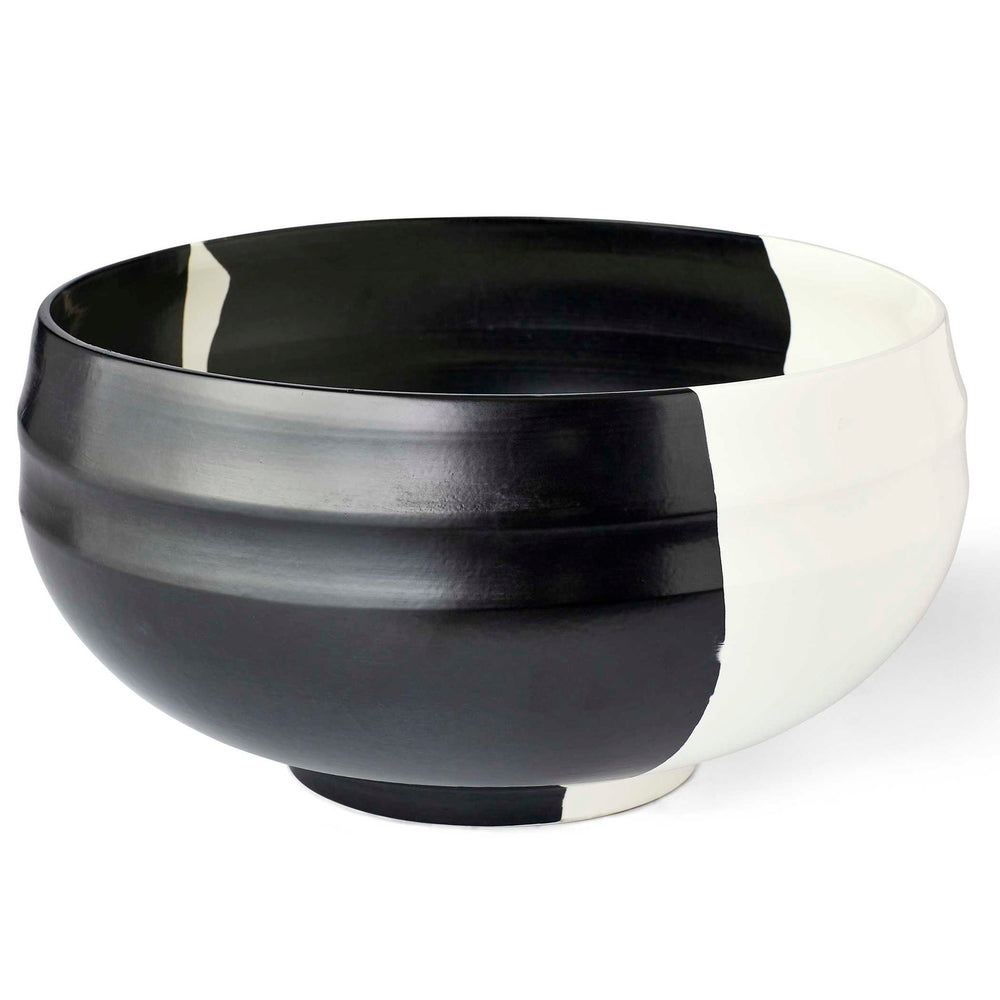 Split Personality - Large Bowl - Black / White