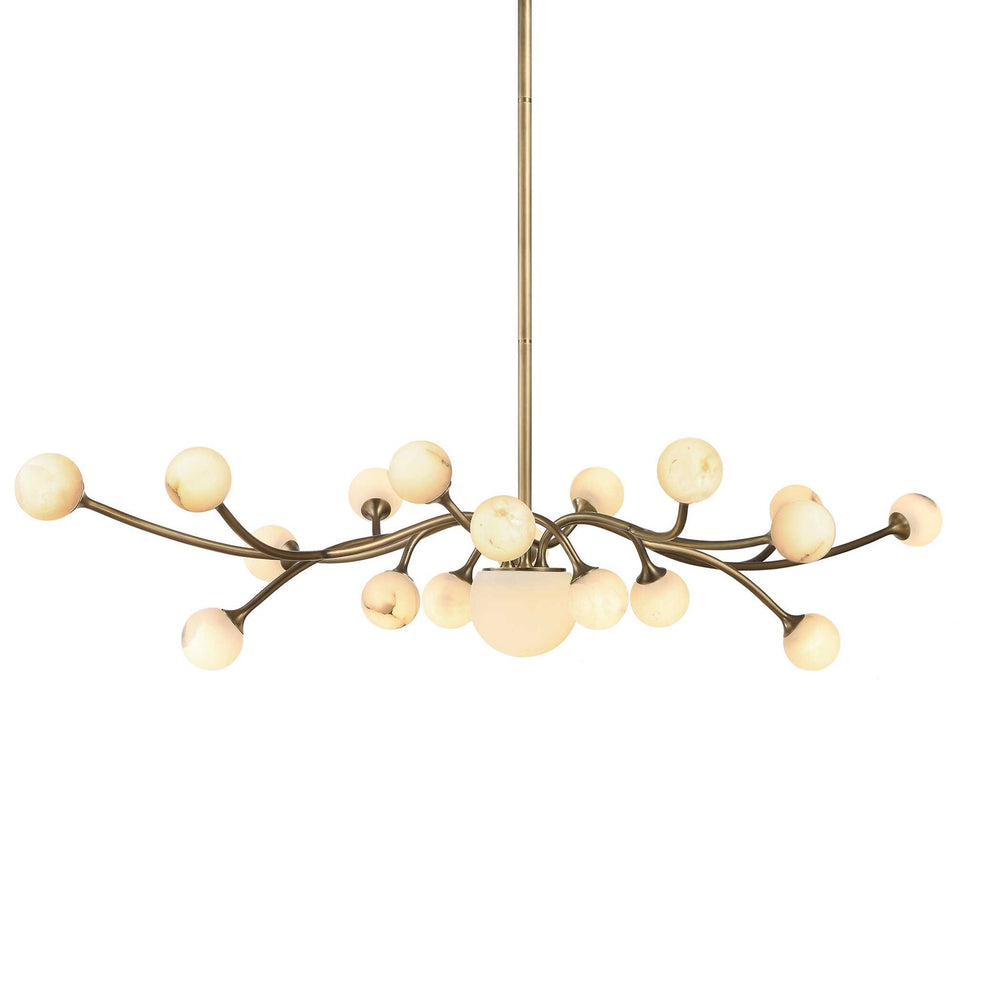 Flurry - 19 Light Pendant - Brass / White