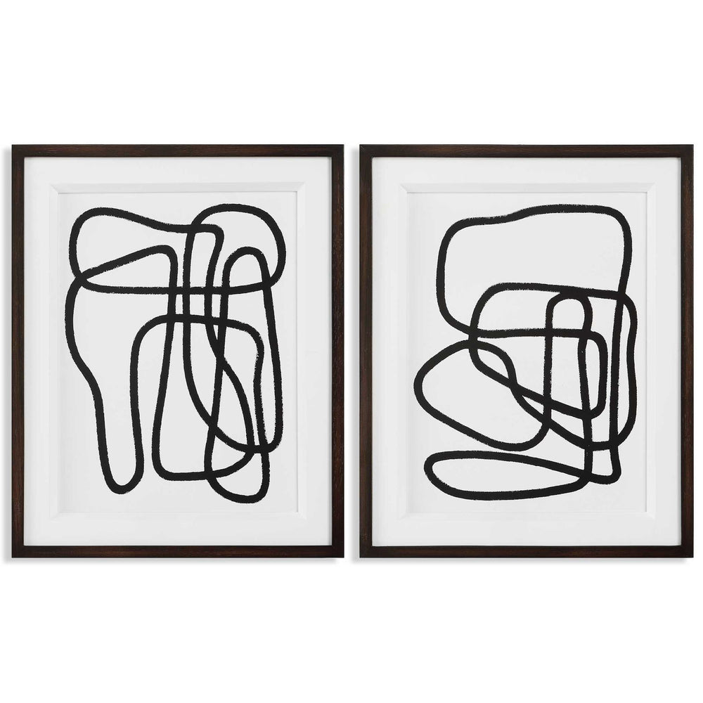 Entangle - Framed Prints (Set of 2) - Black / White