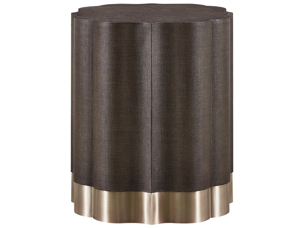 Fenwick - Embossed End Table - Dark Brown