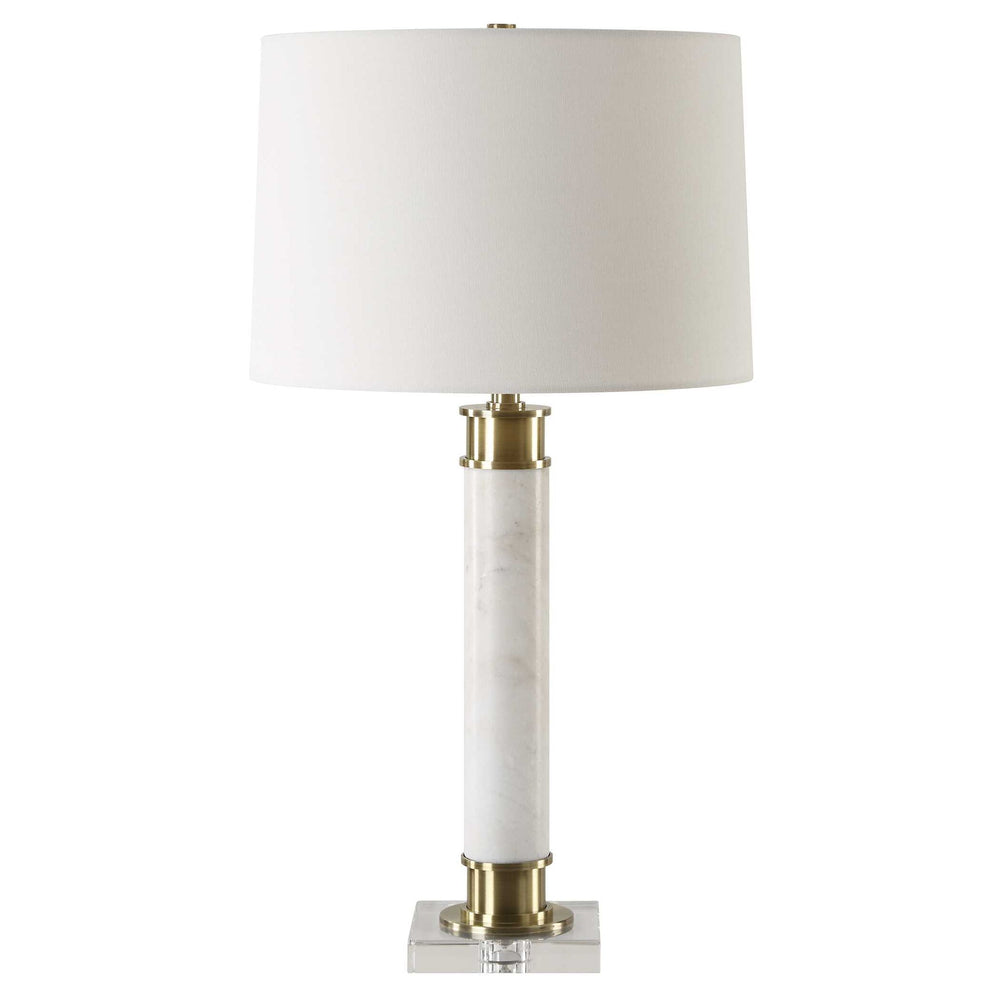 Plinth - White Marble Table Lamp