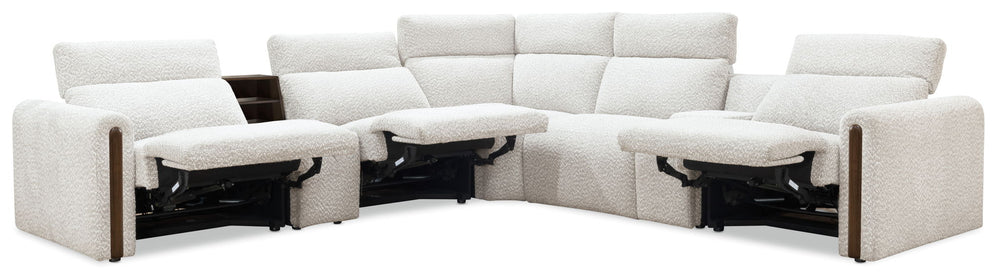 MS - Anaheim Seven-Piece Power Sectional - White
