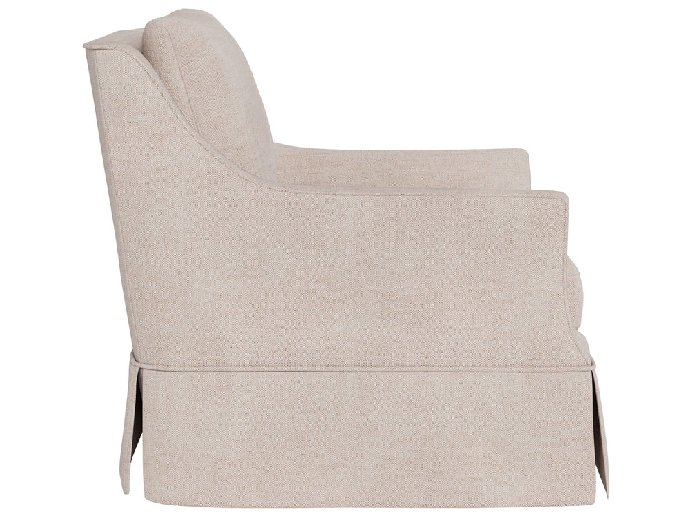 Henri - Skirted Swivel Chair, Special Order - Beige