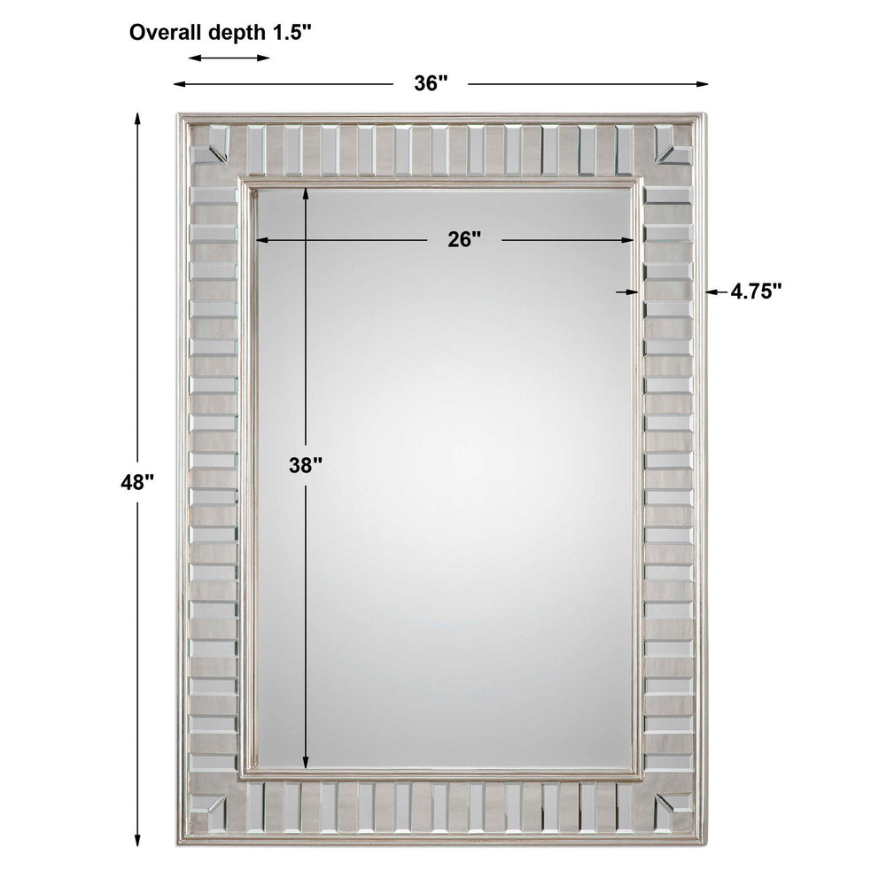 Lanester - Leaf Mirror - Silver
