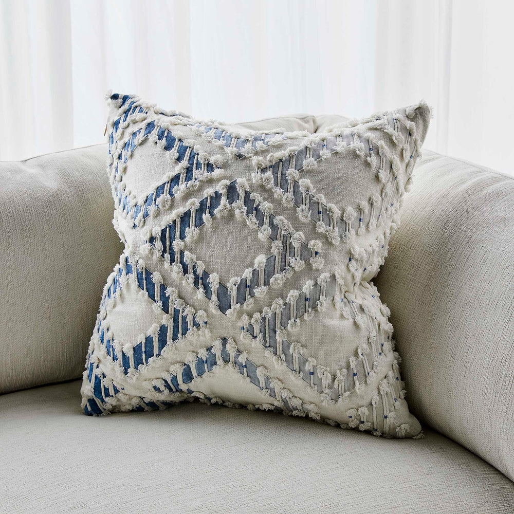 Fringe Element - Pillow - Ombre Blue