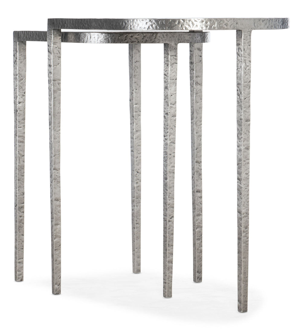 Chapman - Metal Nesting Tables - Pearl Silver