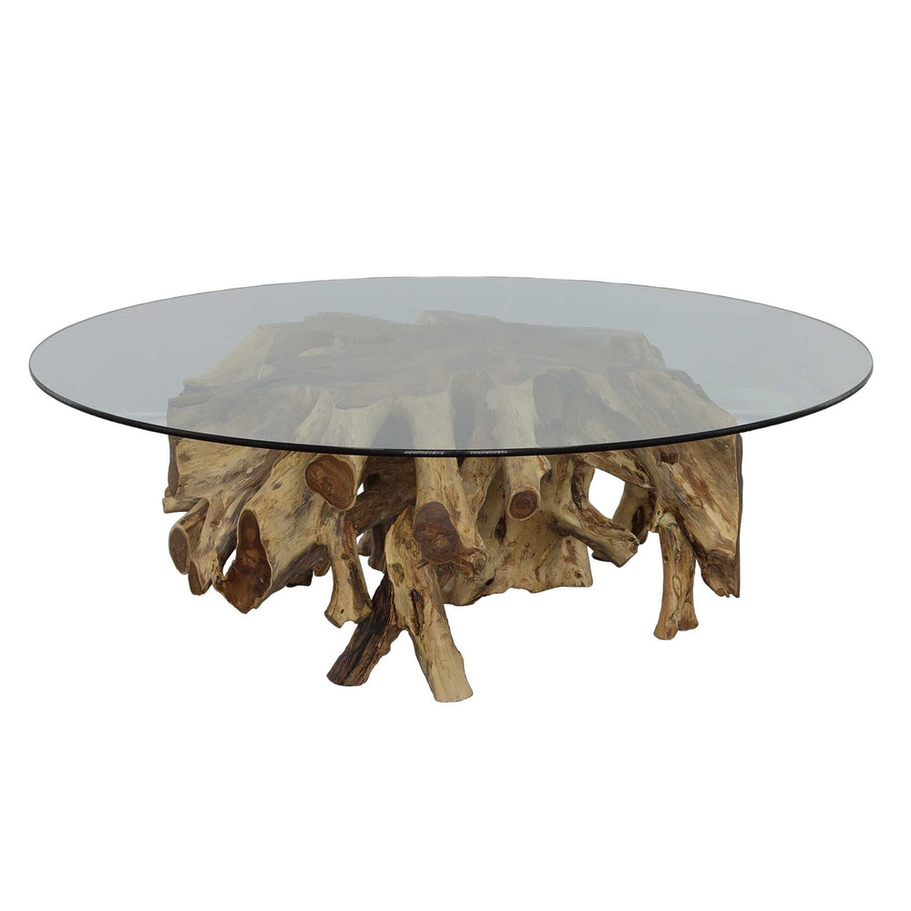 Center Root - Round Glass Coffee Table