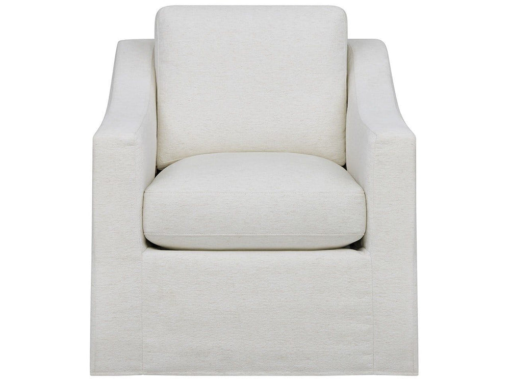 Augustine - Slipcover Swivel Glider - White