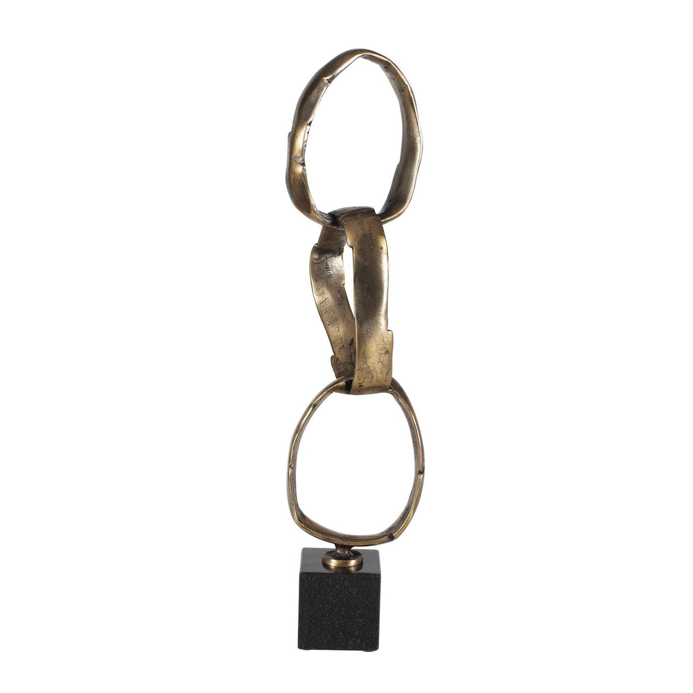 Loopform - Ring Sculpture - Black / Brass