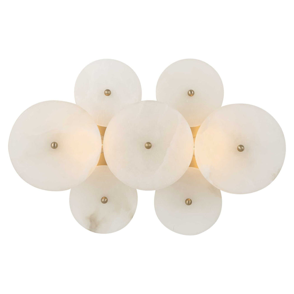 Alabaster Radiance - 2 Light Sconce - Brass