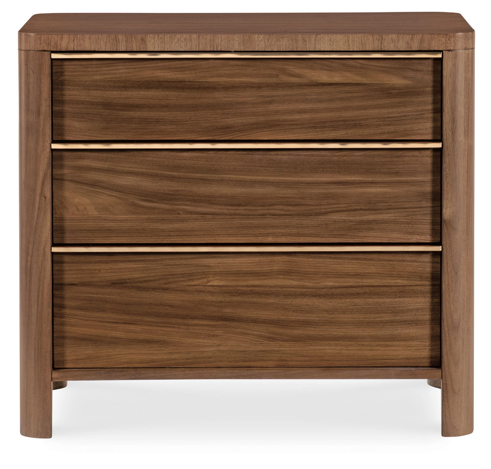 Eleana - Three Drawer Nightstand - Medium Wood