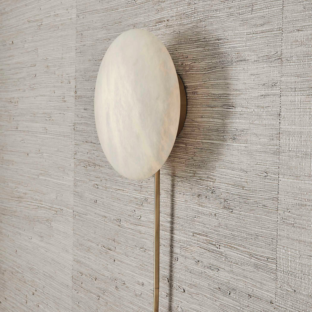 New Moon - Sconce - White / Bright Brass