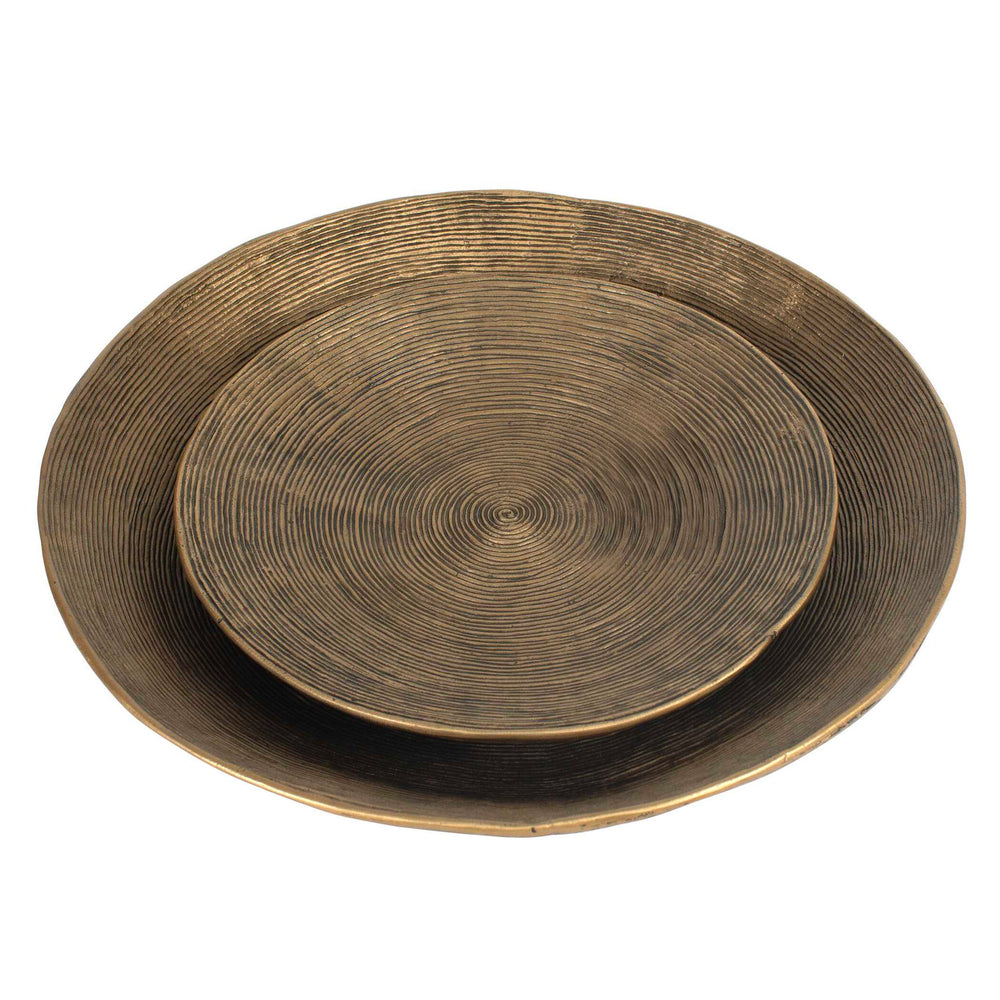 Stratum - Round Bowls (Set of 2) - Brass