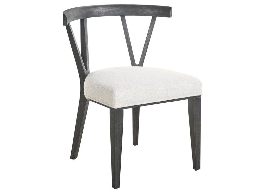 Dwell - Basalt Side Chair (Set of 2) - Dark Gray / White