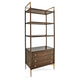 Dark Brown / 4 Shelves, 3 Drawers
