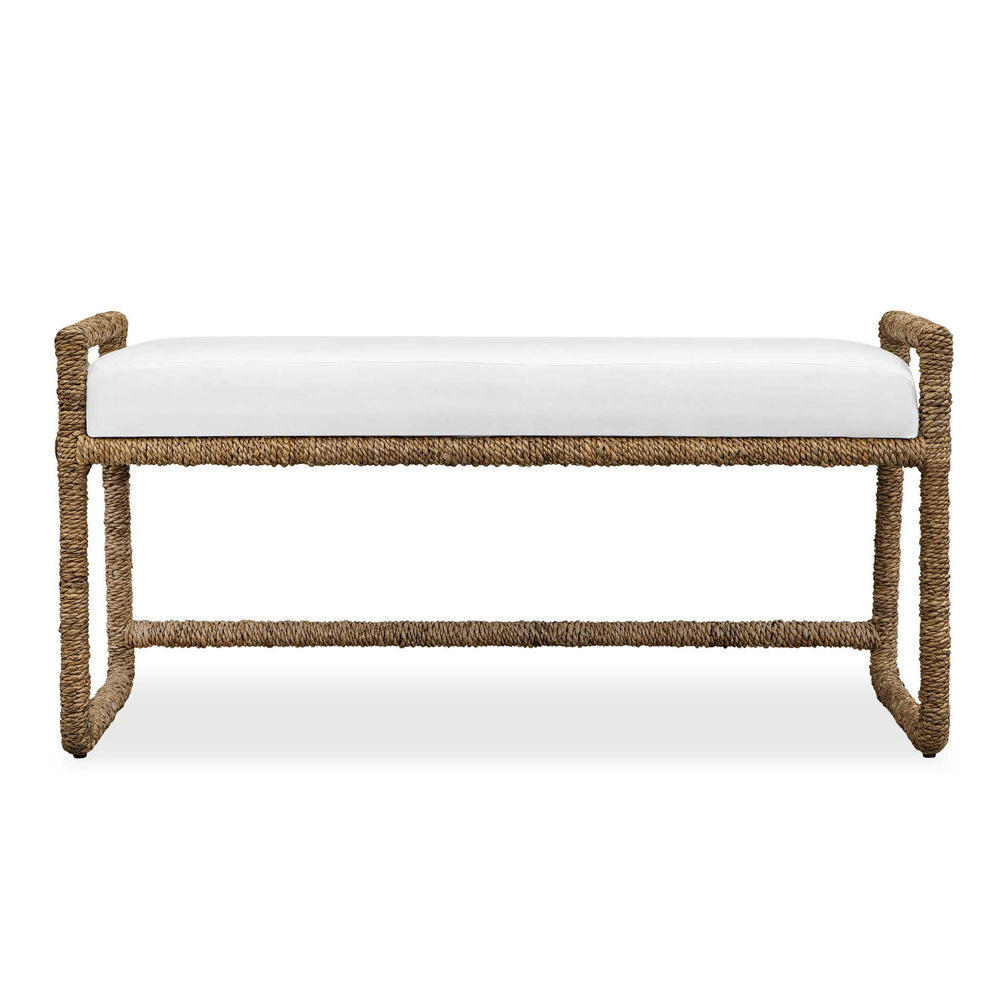 Araiza - Fabric Bench - Brown / White