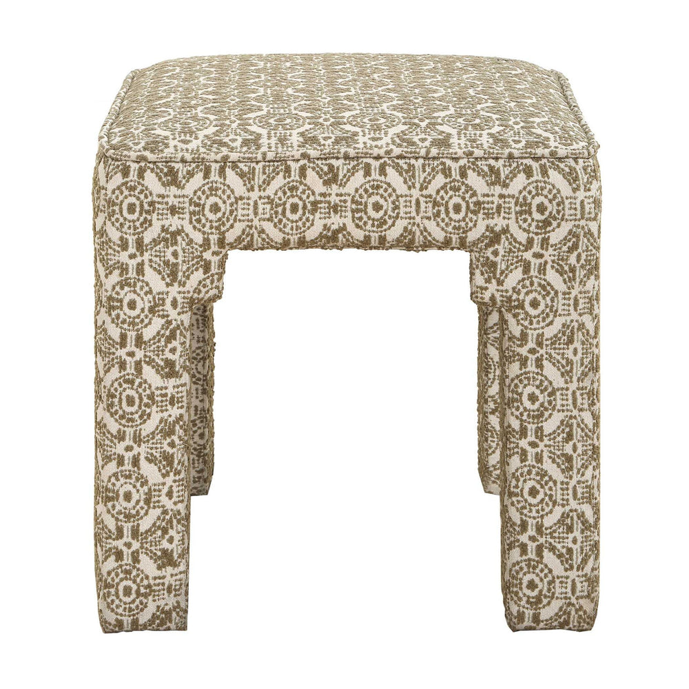 Satoria - Upholstered Small Bench - Green / White