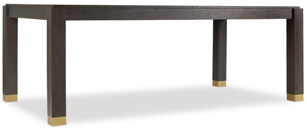 Curata - Rectangle Dining Table With 2-20" Leaves - Dark Brown