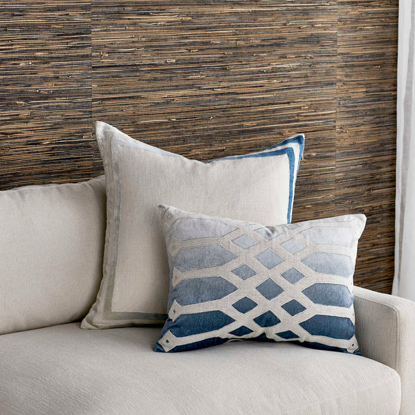 Lattice - Pillow - Blue / White