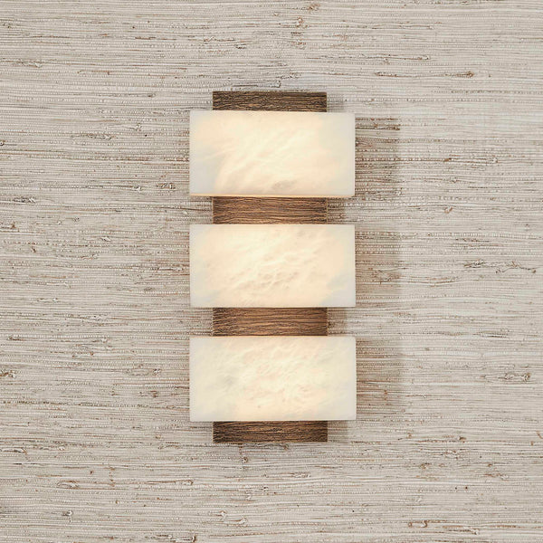 Triple Stack - Sconce - Light Antique Brass / White