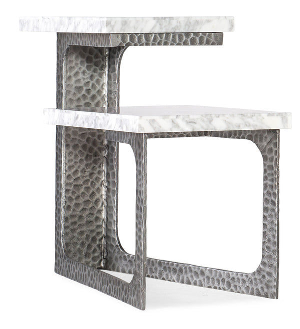Melange - Georgie Side Table - Pearl Silver