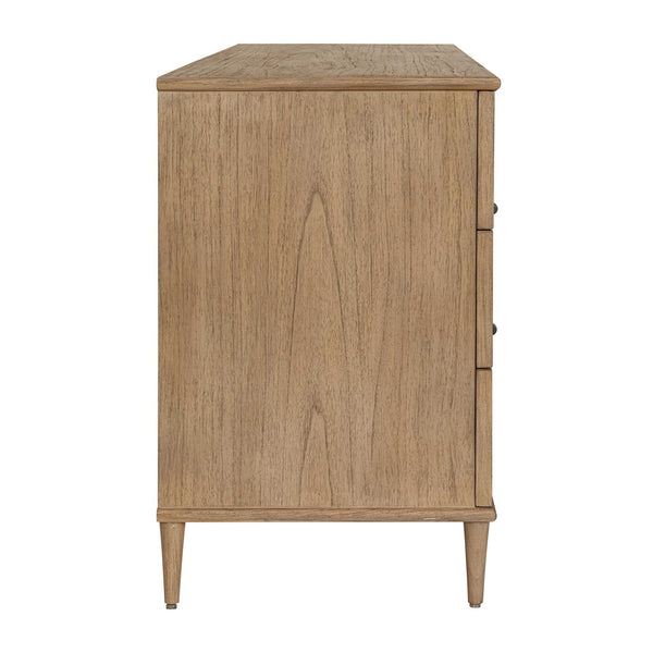 Coast - 6 Drawer Rattan Chest - Woodtone