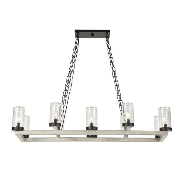 Edgecomb - 10 Light Indoor-Outdoor Chandelier - Black / Gray