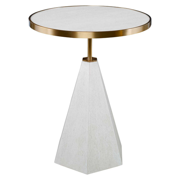 Pylon - Side Table - Brass / White