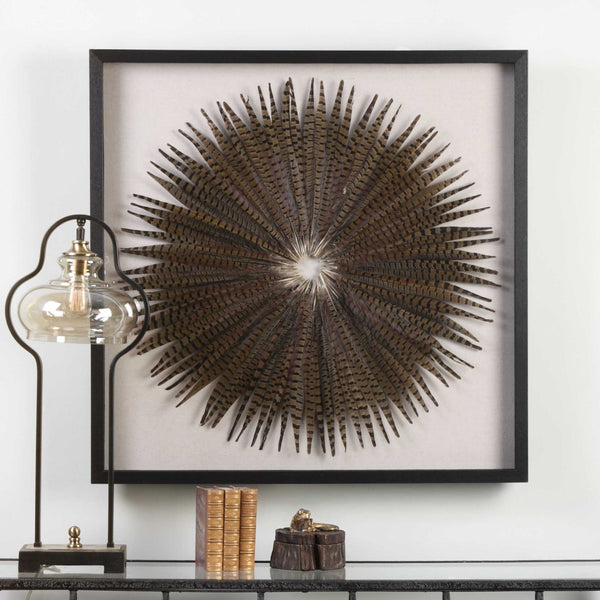 Feather Burst - Shadow Box - Black / Brown