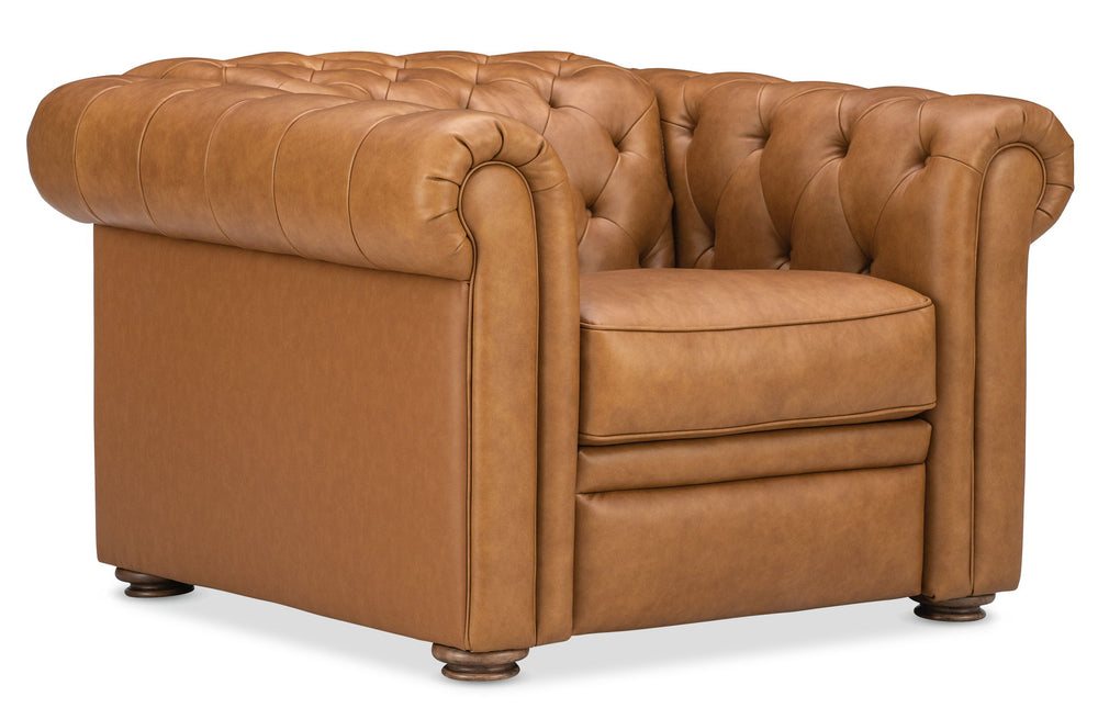 MS - Glover Power Recliner With Power Headrest - Brown