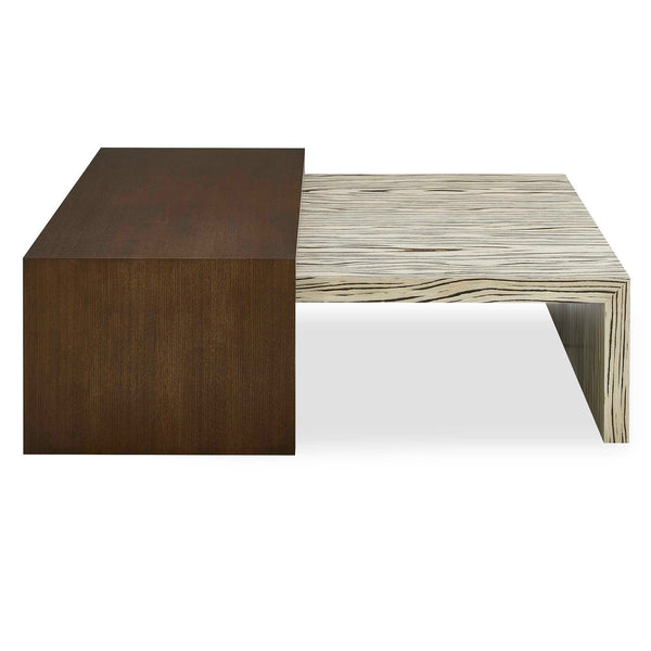 Woodland Code - Nested Coffee Tables (Set of 2) - Dark Brown / Beige