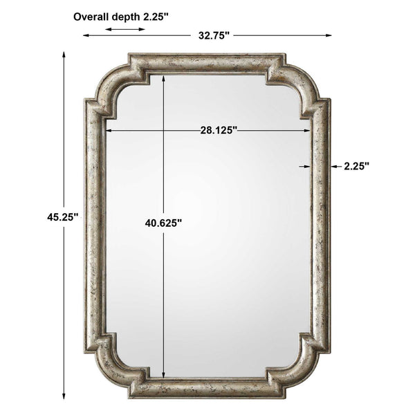 Calanna - Mirror - Antique Silver