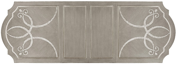 Sanctuary - Rectangle Dining Table With 2-20" Leaves - Pearl Silver
