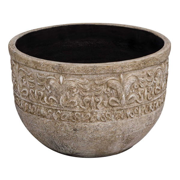 Regalia - Indoor-Outdoor Stone Planter - Brown