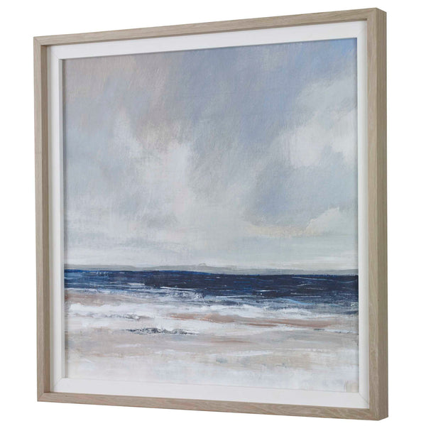 Distant Land - Framed Print - Blue