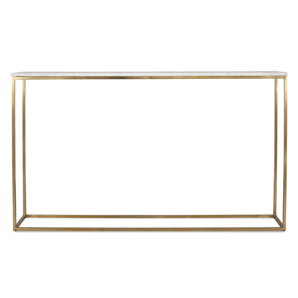 Redmond - Sofa Counter Table - Gold / White