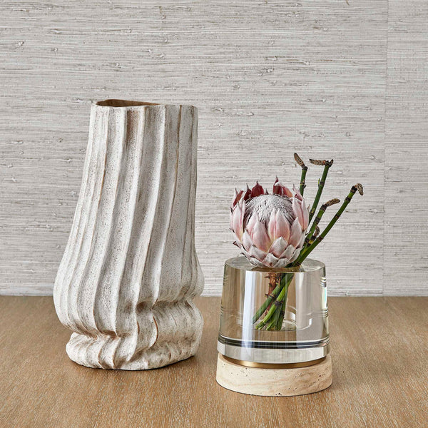 Puddle - Vase - Brown / White