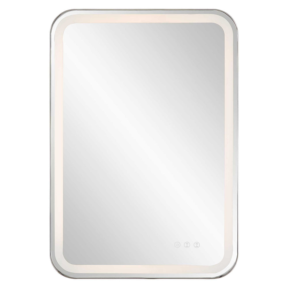 Crofton - Lighted Nickel Vanity Mirror - Gray