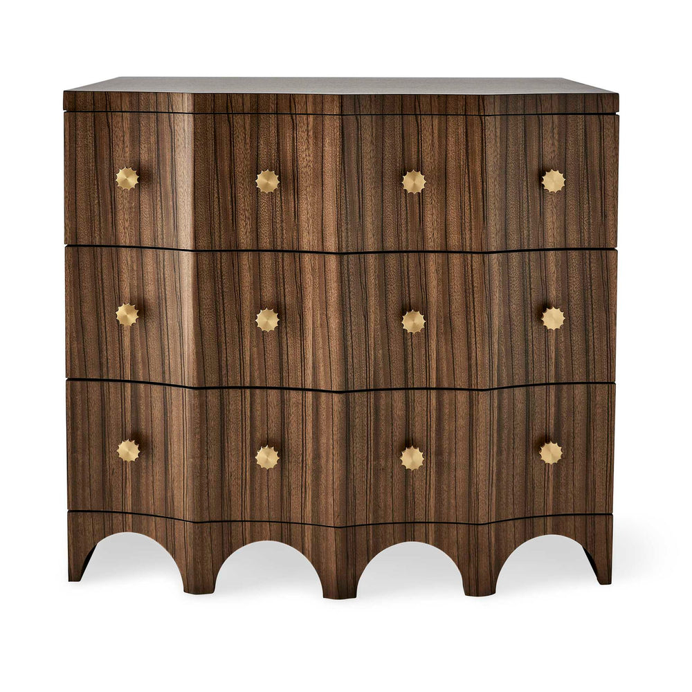 Grand Flute - 3 Drawer Chest - Woodtone