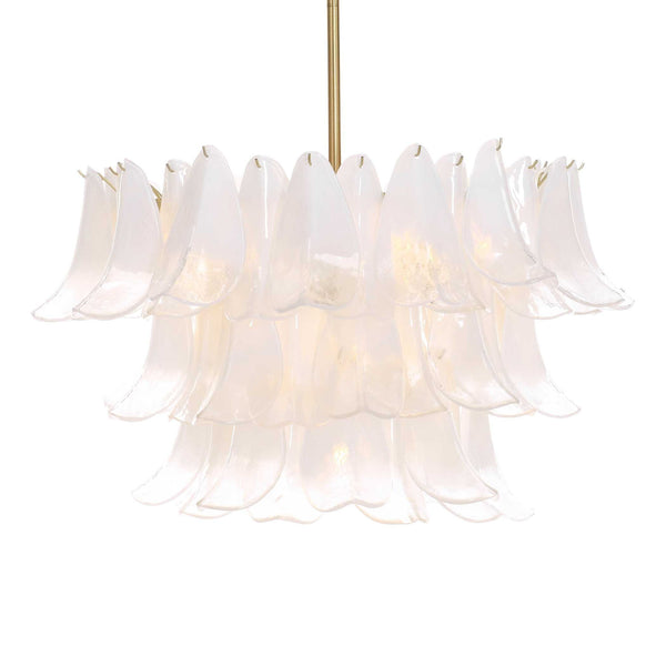 White Lotus - 10 Light Pendant - Brass