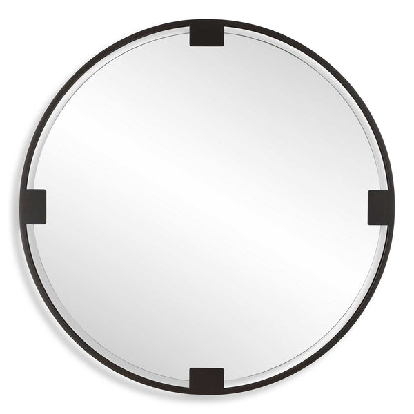 Cornelia - Black Round Mirror