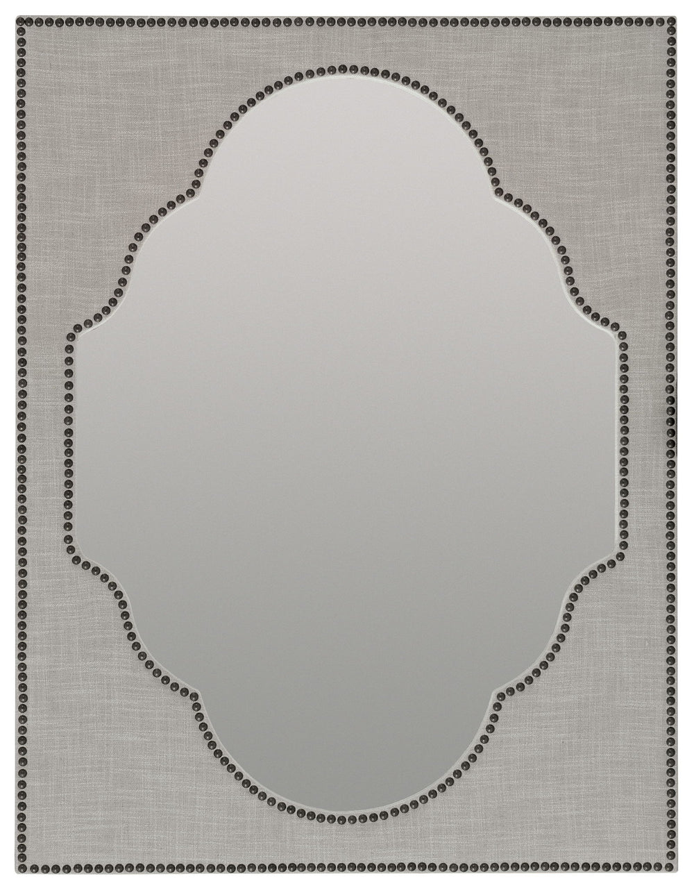 Boheme - Nourmand Linen Wrapped Mirror - Pearl Silver