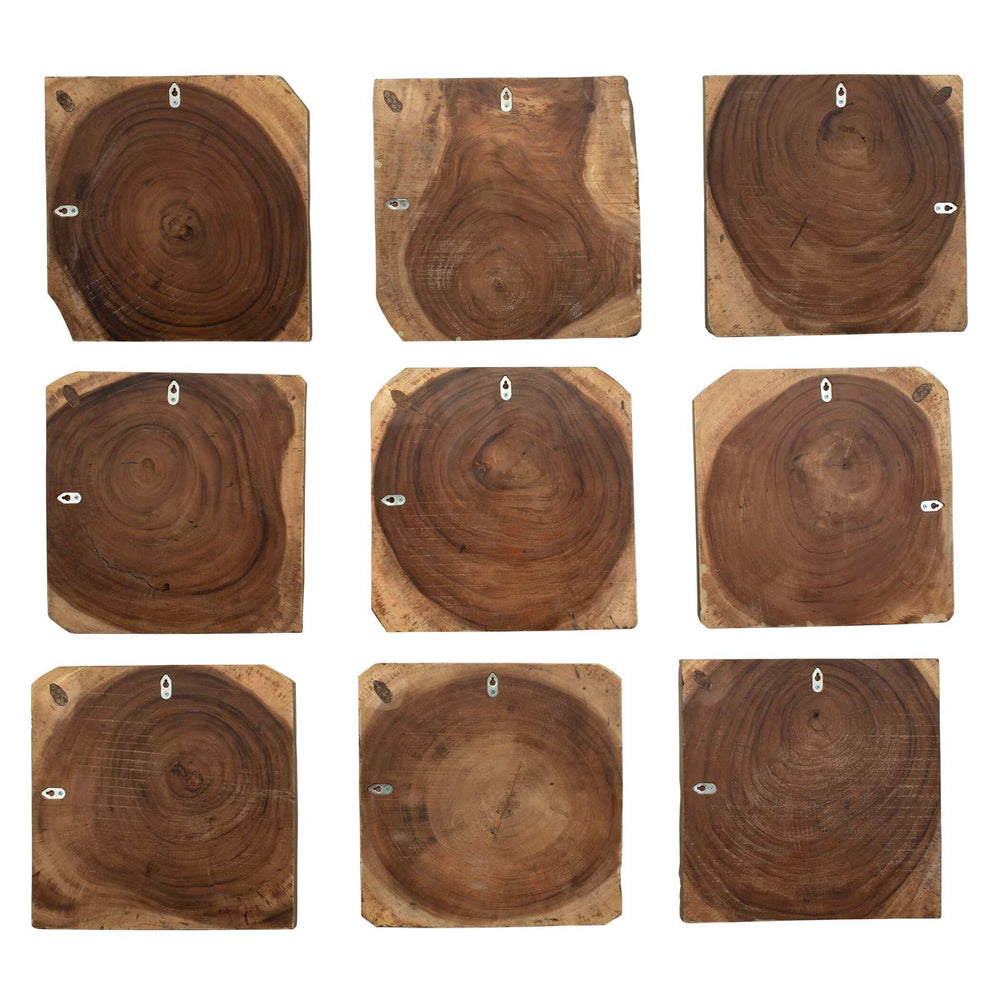 Ignite - Wood Wall Decor (Set of 9) - Black / Woodtone