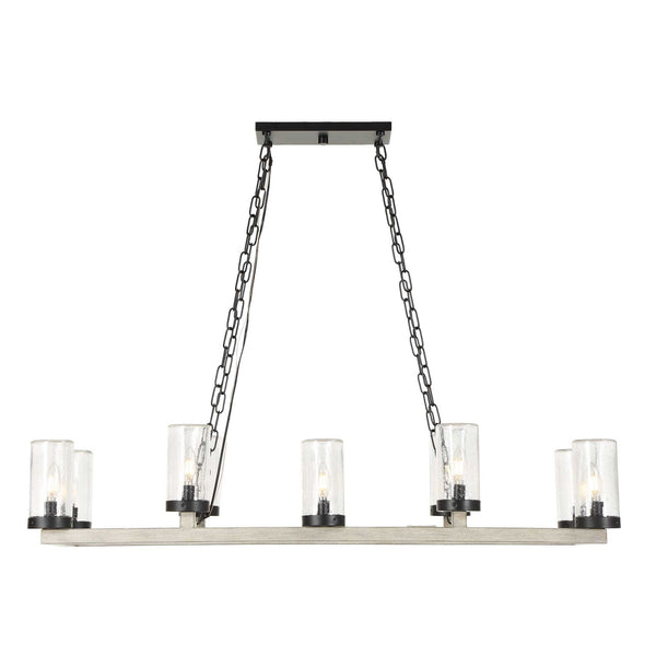 Edgecomb - 10 Light Indoor-Outdoor Chandelier - Black / Gray